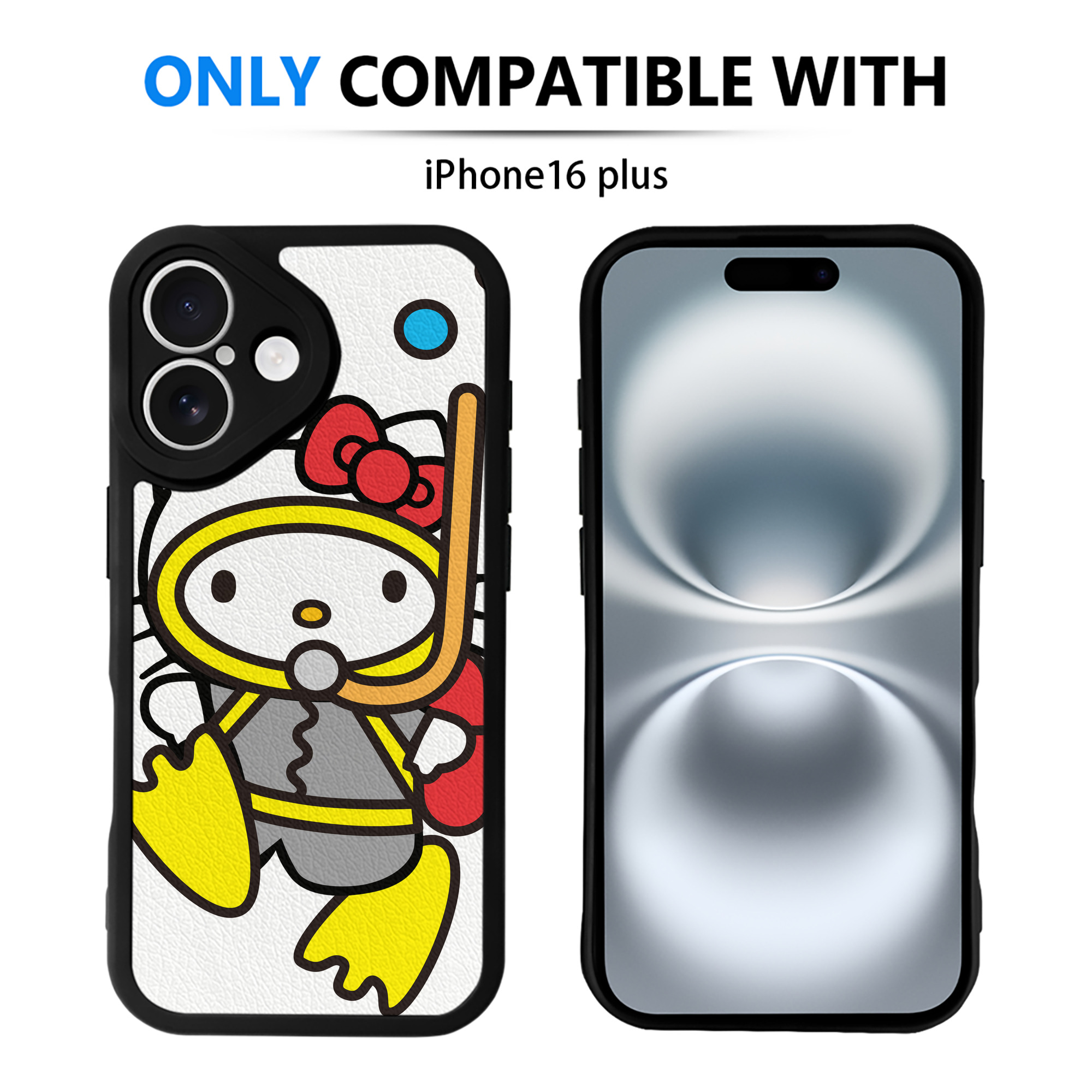 （画像用） Hello Kitty ハローキティ 【iPhone 16シリーズ対応】シリコンスマホケース（レザー調） 材質：シリコン